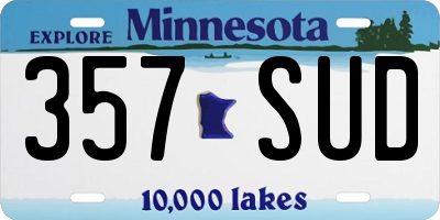 MN license plate 357SUD