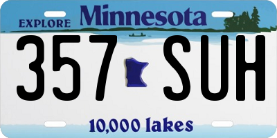 MN license plate 357SUH