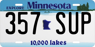 MN license plate 357SUP