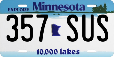 MN license plate 357SUS