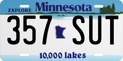 MN license plate 357SUT