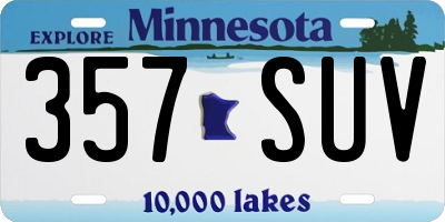 MN license plate 357SUV