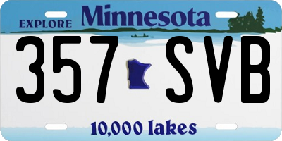 MN license plate 357SVB