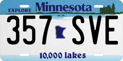 MN license plate 357SVE