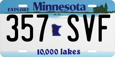 MN license plate 357SVF