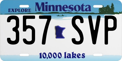 MN license plate 357SVP