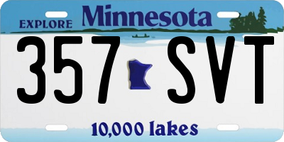 MN license plate 357SVT