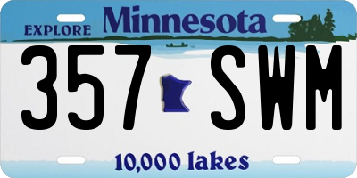 MN license plate 357SWM