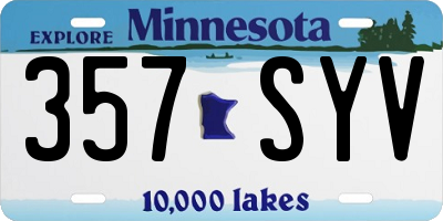 MN license plate 357SYV