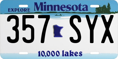 MN license plate 357SYX