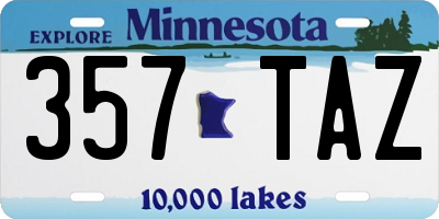 MN license plate 357TAZ