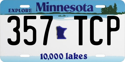 MN license plate 357TCP