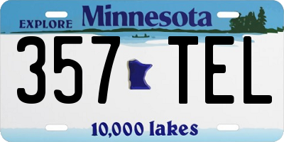 MN license plate 357TEL