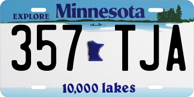 MN license plate 357TJA