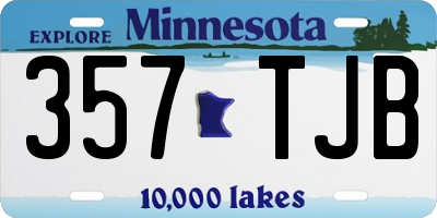 MN license plate 357TJB