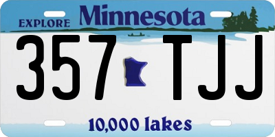 MN license plate 357TJJ