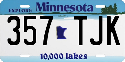 MN license plate 357TJK