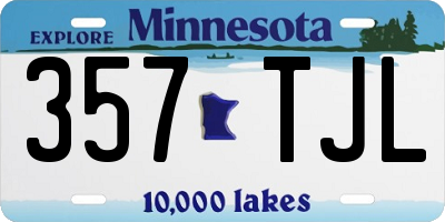 MN license plate 357TJL