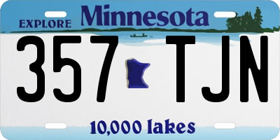 MN license plate 357TJN