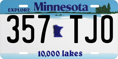 MN license plate 357TJO