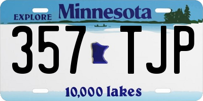 MN license plate 357TJP