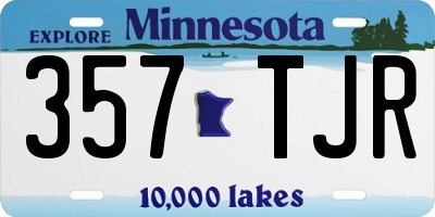 MN license plate 357TJR