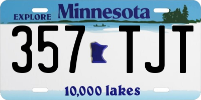 MN license plate 357TJT