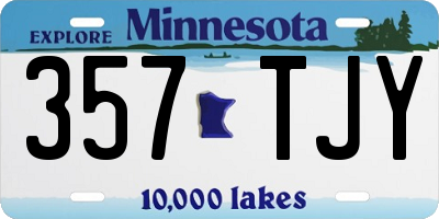 MN license plate 357TJY