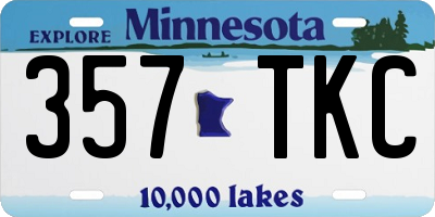 MN license plate 357TKC