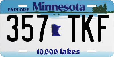 MN license plate 357TKF
