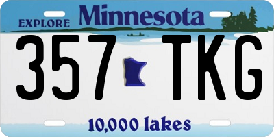 MN license plate 357TKG