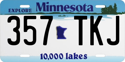 MN license plate 357TKJ