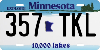 MN license plate 357TKL
