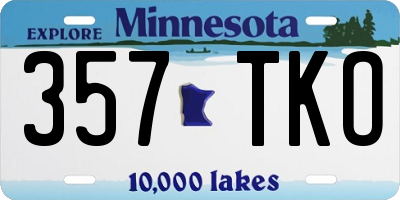 MN license plate 357TKO