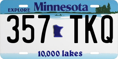 MN license plate 357TKQ