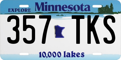 MN license plate 357TKS