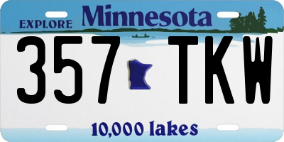MN license plate 357TKW