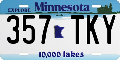 MN license plate 357TKY