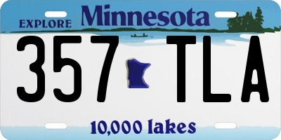 MN license plate 357TLA