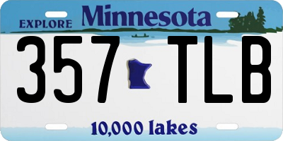 MN license plate 357TLB
