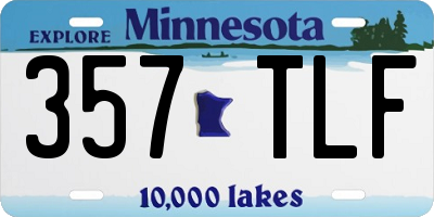 MN license plate 357TLF