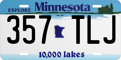 MN license plate 357TLJ