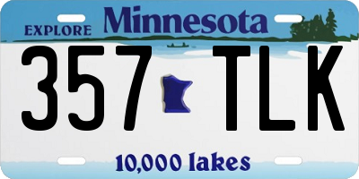 MN license plate 357TLK