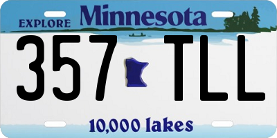 MN license plate 357TLL