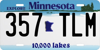 MN license plate 357TLM