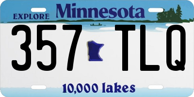 MN license plate 357TLQ