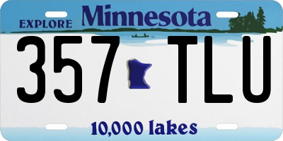 MN license plate 357TLU
