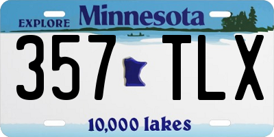 MN license plate 357TLX