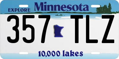 MN license plate 357TLZ