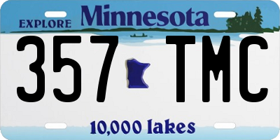 MN license plate 357TMC